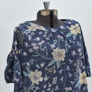 OLD NAVY XL FLORAL COLD SHOULDER TUNIC BLOUSE